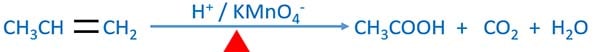 alkene and permanganate strong oxidizing agent